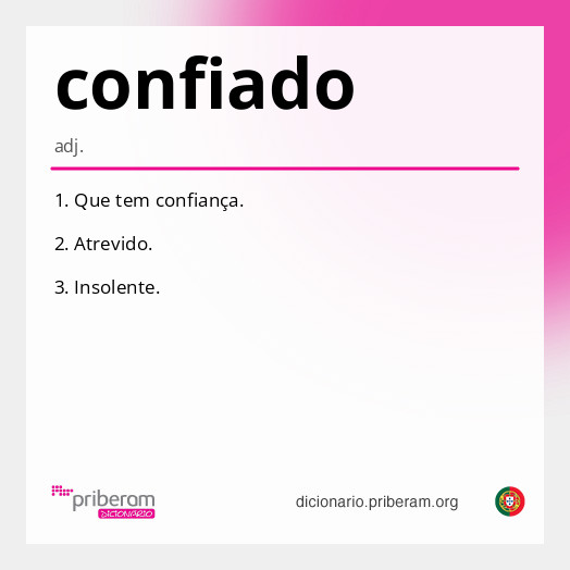 Significado de confiado