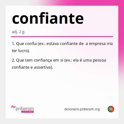 Significado de confiante