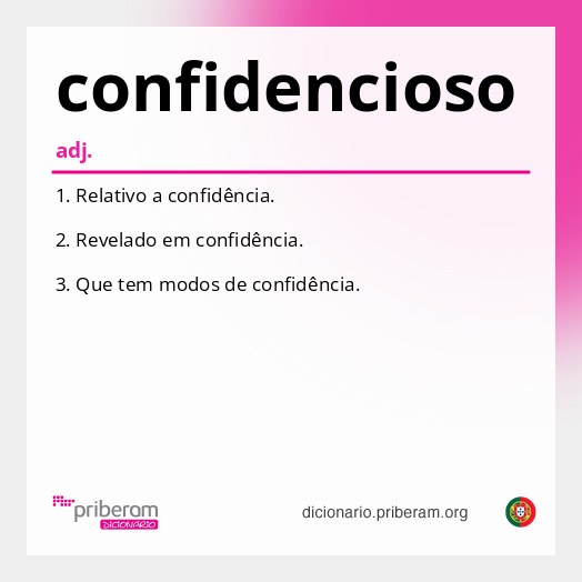 Significado de confidencioso