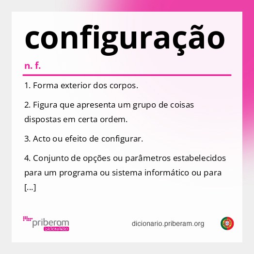 Significado de configuração