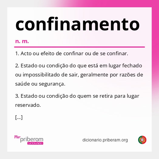Significado de confinamento