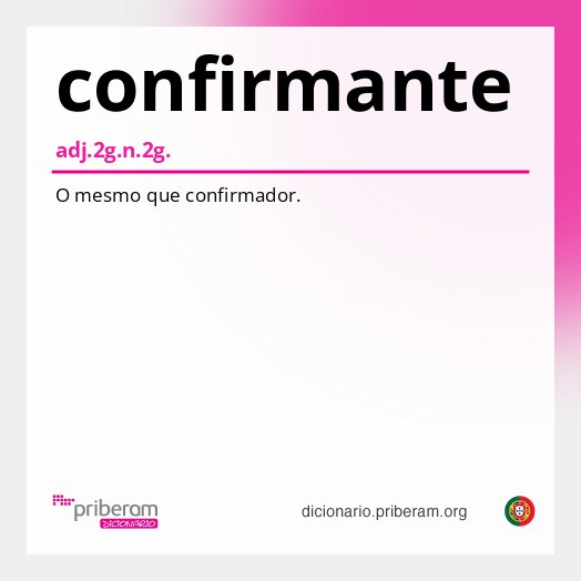 Significado de confirmante