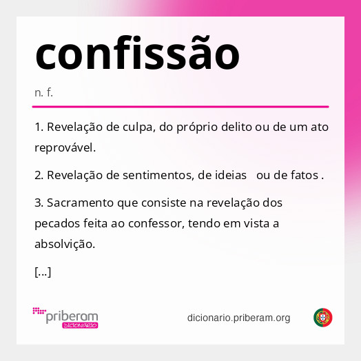 Significado de confissão