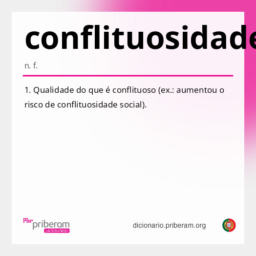 Significado de conflituosidade