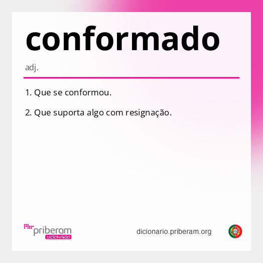 Significado de conformado
