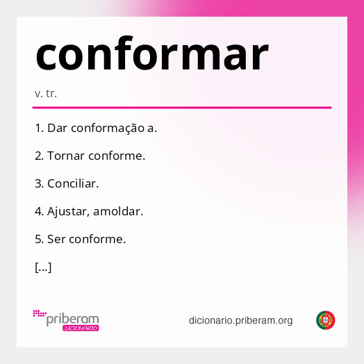 Significado de conformar