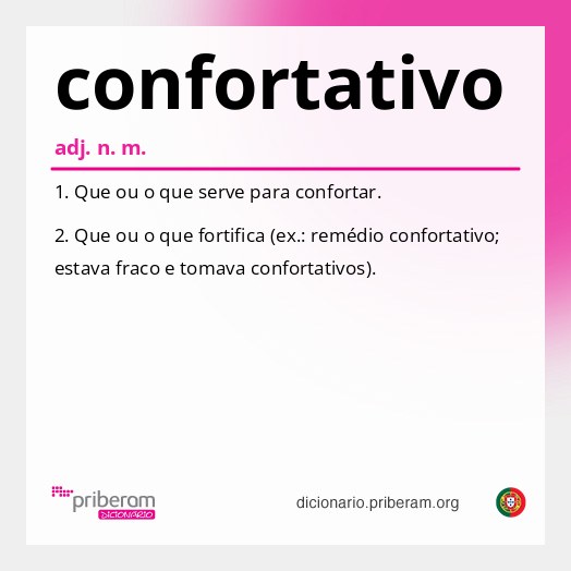 Significado de confortativo