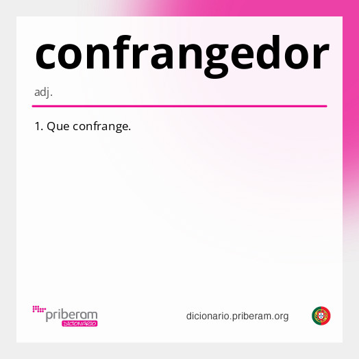 Significado de confrangedor