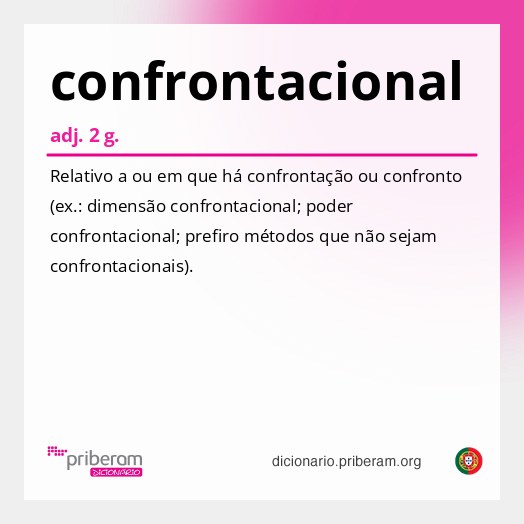 Significado de confrontacional