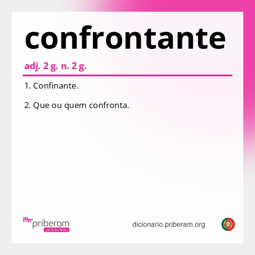 Significado de confrontante