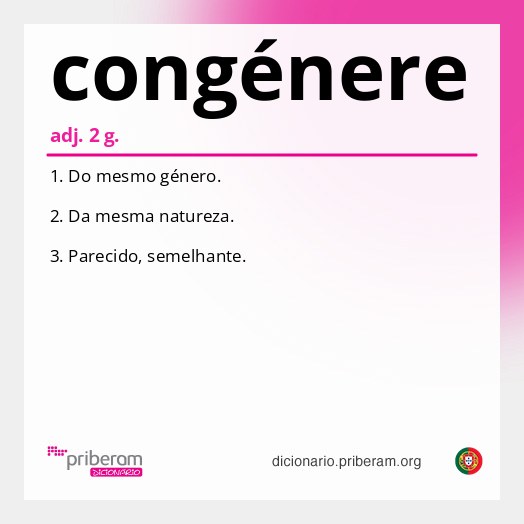 Significado de congénere