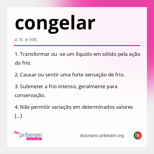 Significado de congelar
