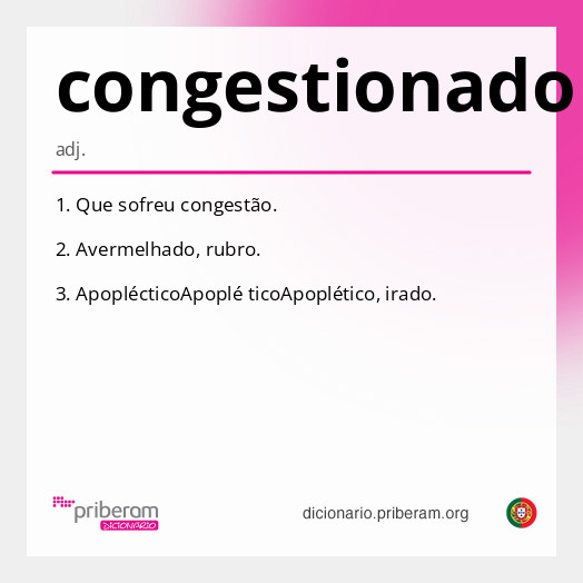Significado de congestionado