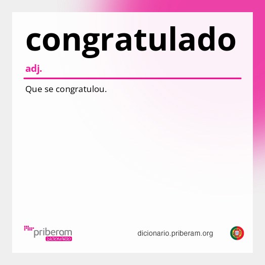 Significado de congratulado
