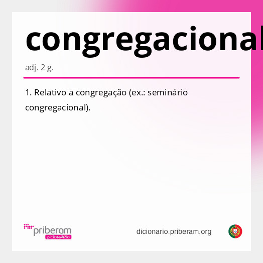 Significado de congregacional