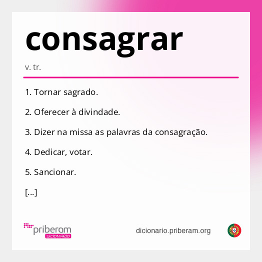 Significado de consagrar