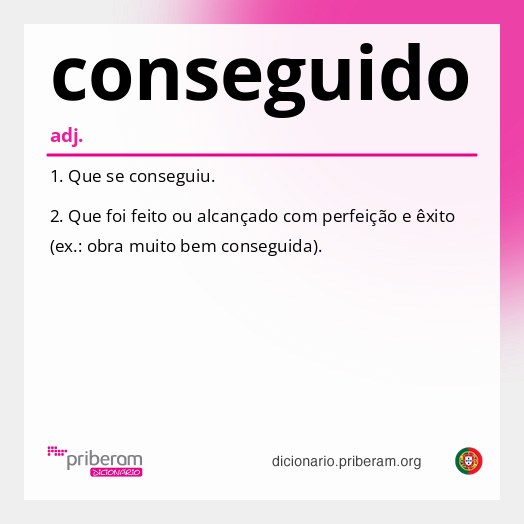 Significado de conseguido