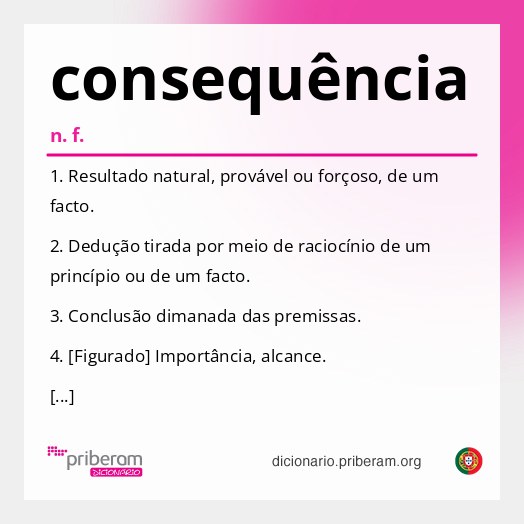 Significado de consequência
