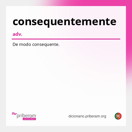 Significado de consequentemente