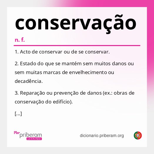 Significado de conservação