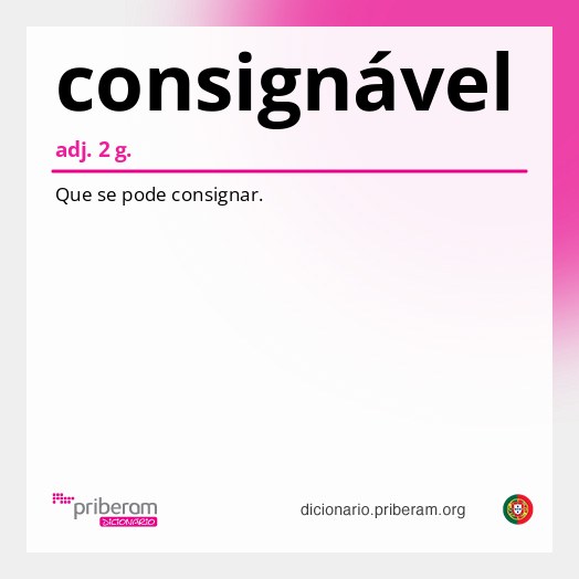 Significado de consignável