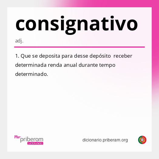 Significado de consignativo