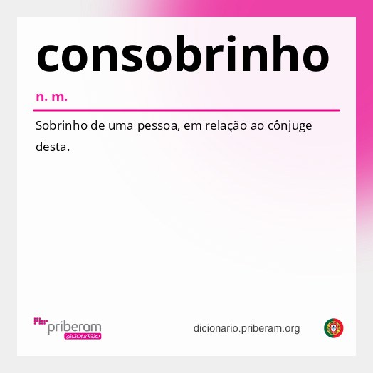 Significado de consobrinho