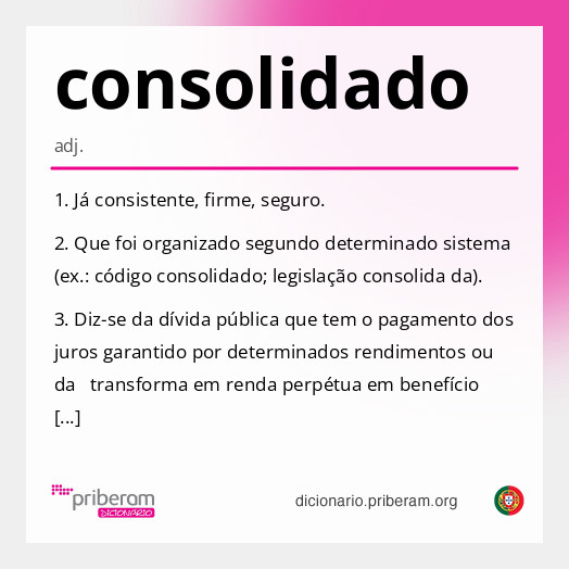 Significado de consolidado
