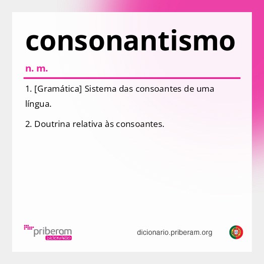 Significado de consonantismo