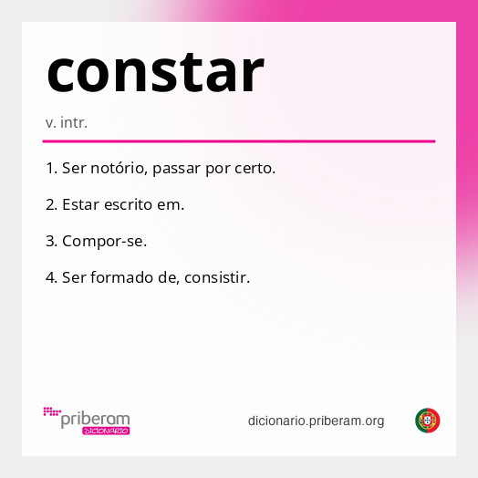 Significado de constar