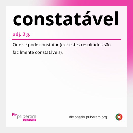 Significado de constatável