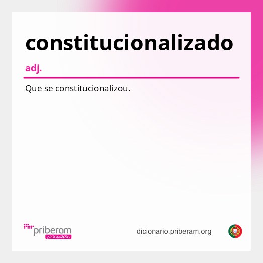 Significado de constitucionalizado