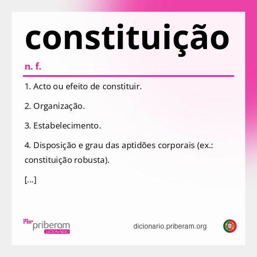 Significado de constituição