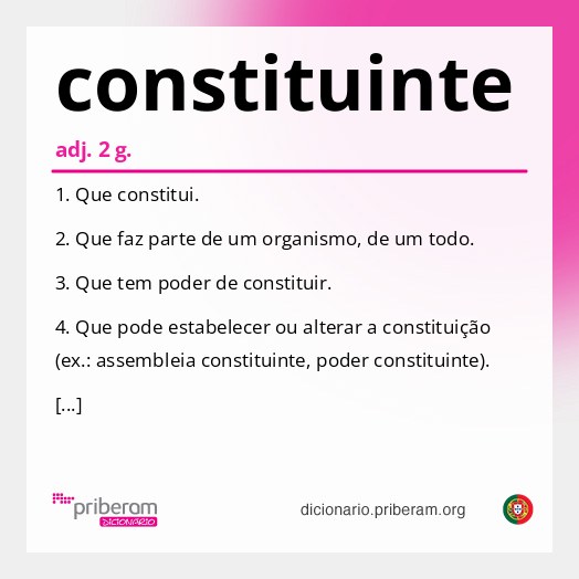 Significado de constituinte