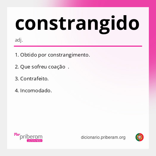 Significado de constrangido