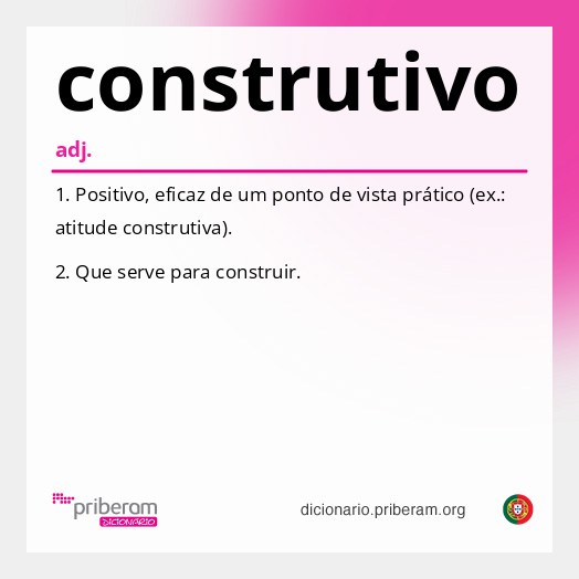 Significado de construtivo