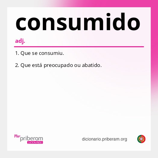 Significado de consumido