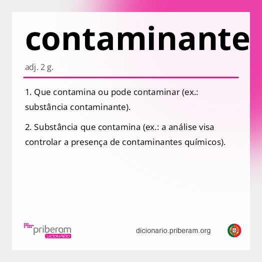 Significado de contaminante