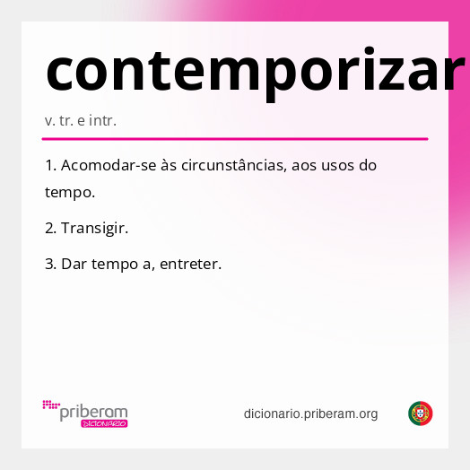 Significado de contemporizar