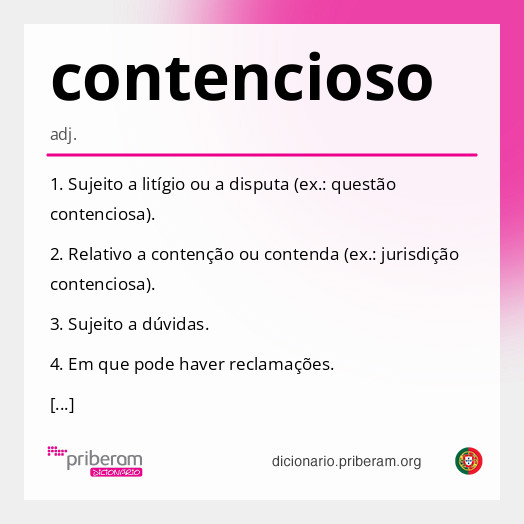 Significado de contencioso
