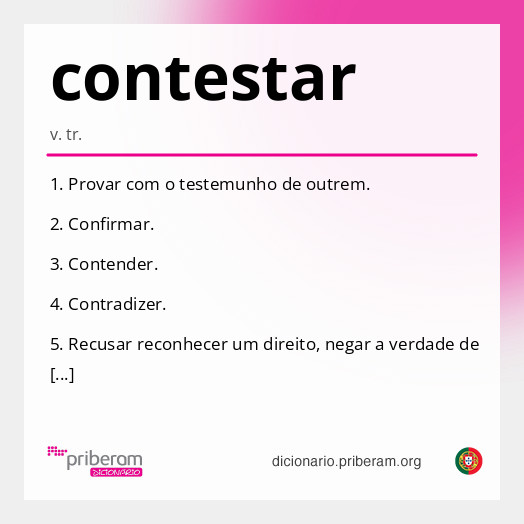 Significado de contestar