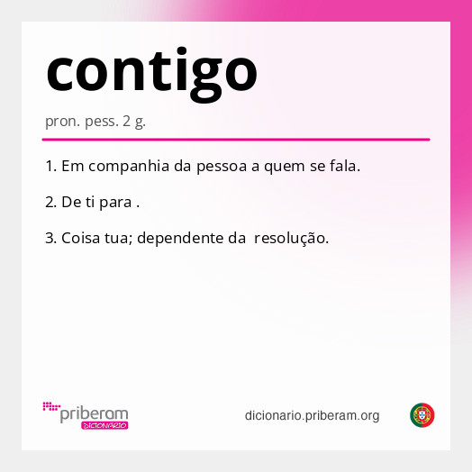 Significado de contigo