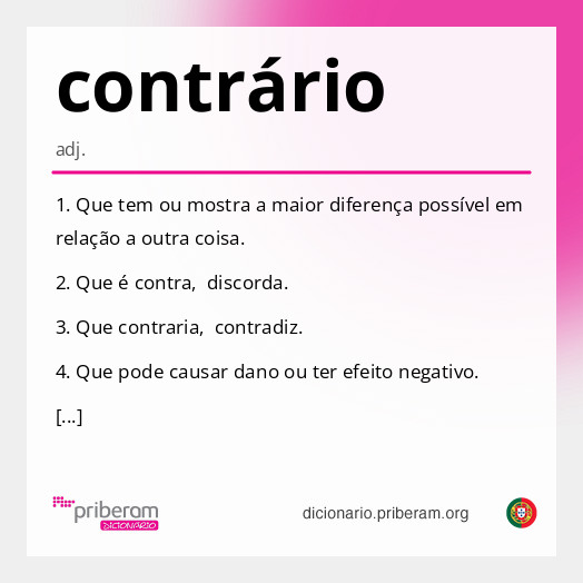 Significado de contrário