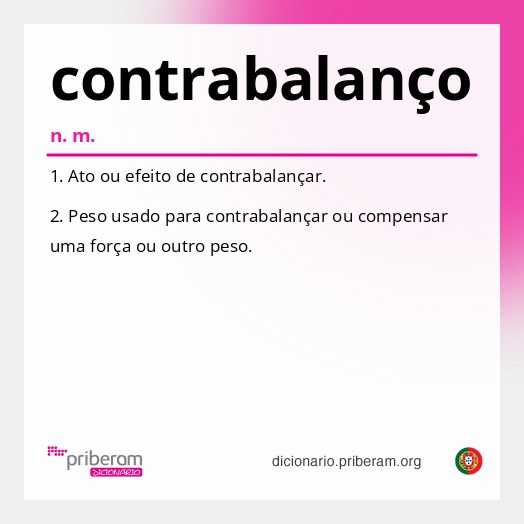 Significado de contrabalanço