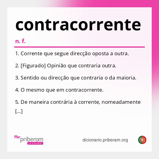 Significado de contracorrente