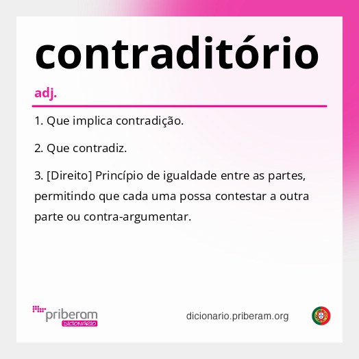 Significado de contraditório