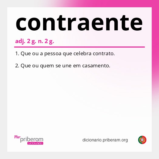Significado de contraente