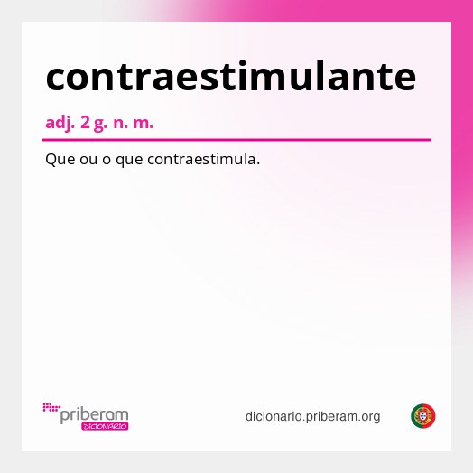 Significado de contraestimulante