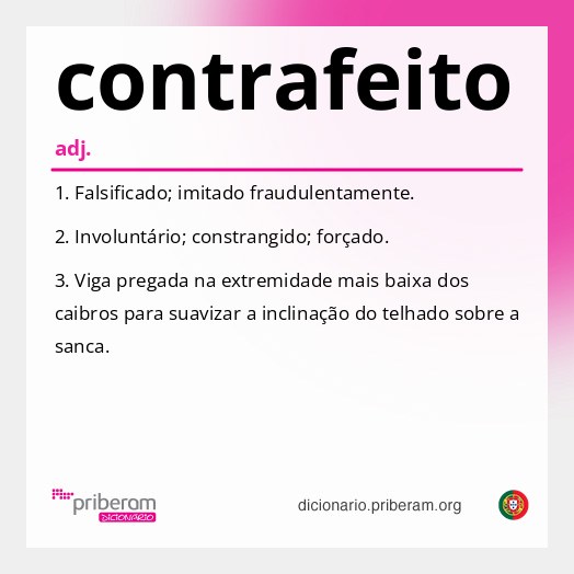 Significado de contrafeito