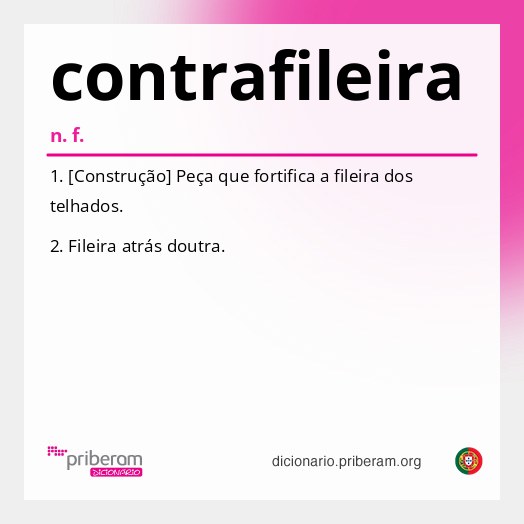 Significado de contrafileira
